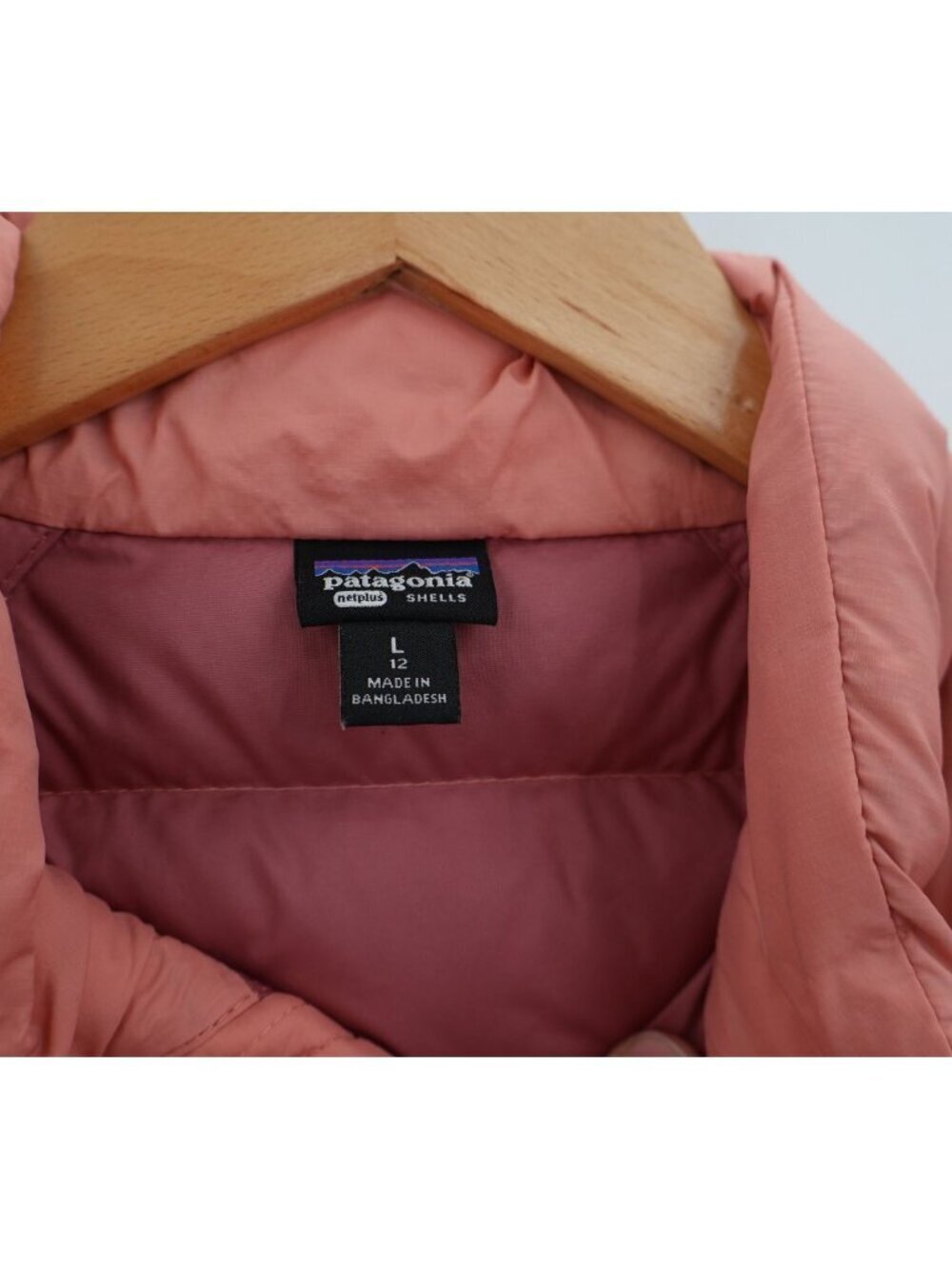 Patagonia Girls Down Sweater Jacket Size Large Pink Full Zip Puffer Outerwear - Picture 9 of 16